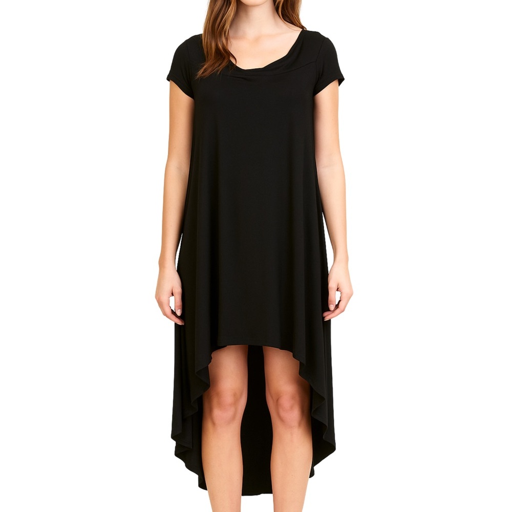 Blooms in the City Black High Low Fall Whimsigoth Halloween Goth Cocktail Dress